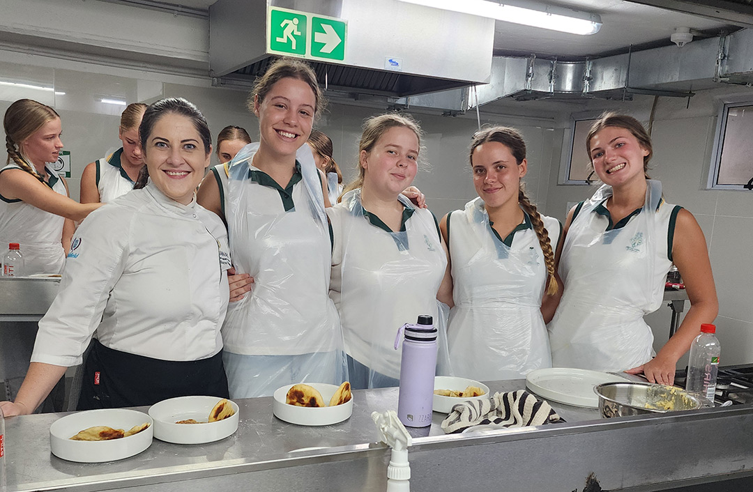 Chef Shannon with Danville Girls